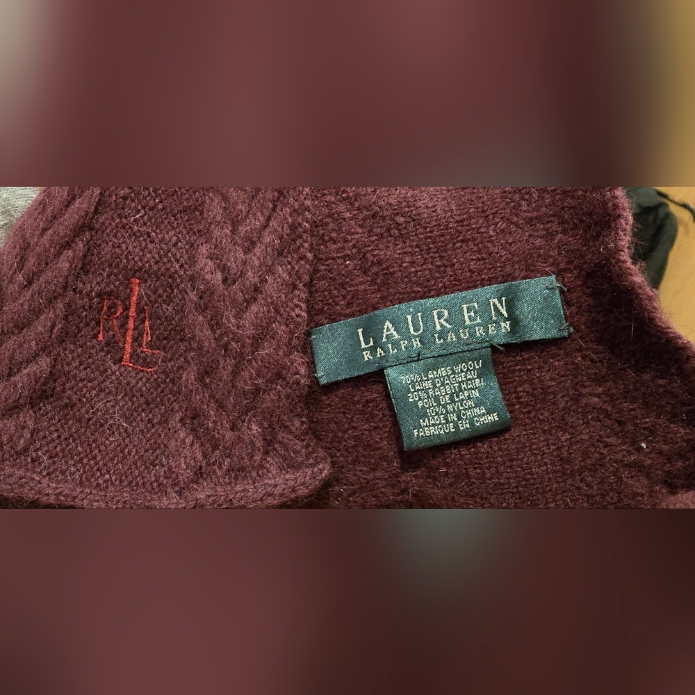 Lauren Ralph Lauren Deep Wine Knit Sweater